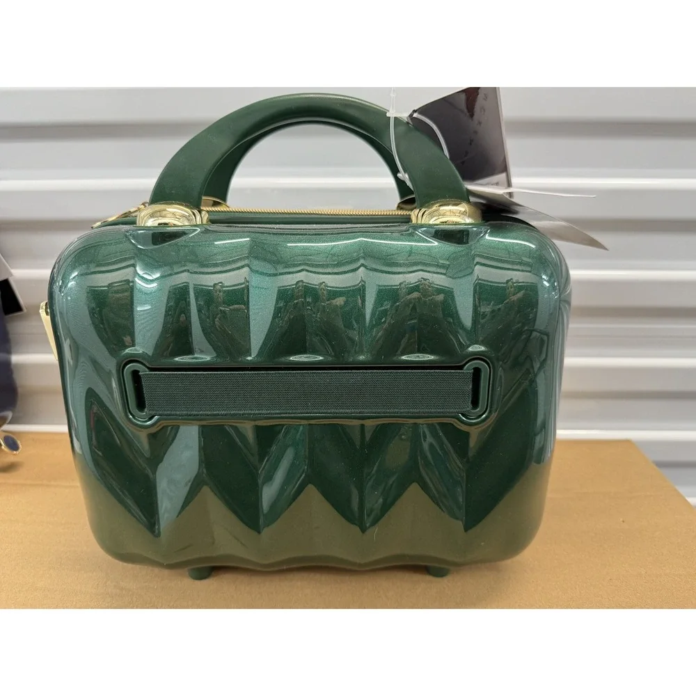 Marcy‎ McKenna 2-in-1 Essential Milan Hardside Beauty Case GREEN New with Tags